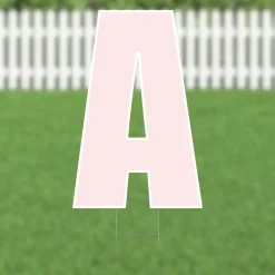 Yard Card Pink Letter 21.5" | 1ct
