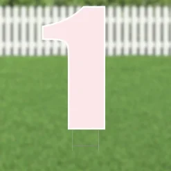 Yard Card Pink Number/Symbol 21.5" | 1ct