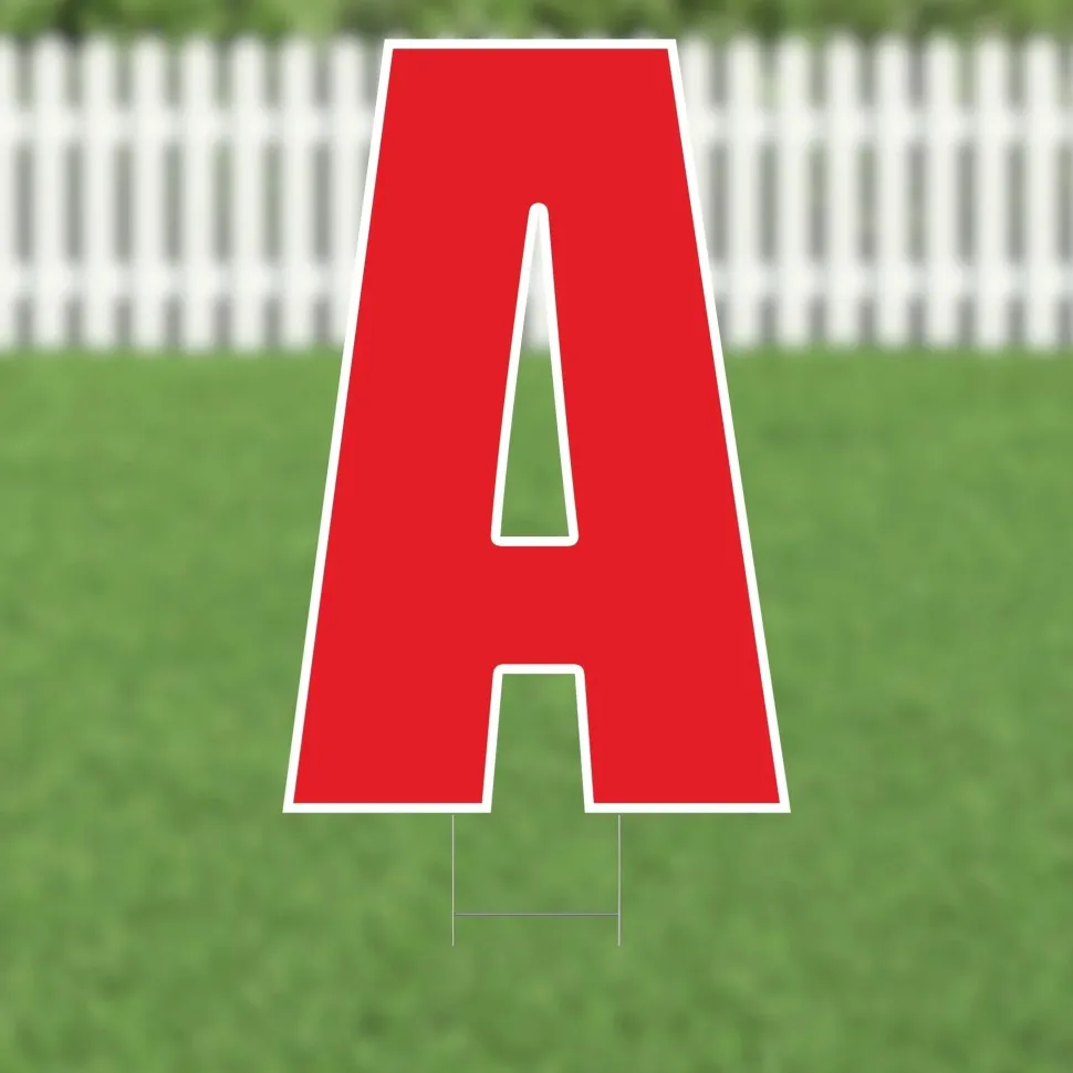 Yard Card Red Letter 21.5" | 1ct
