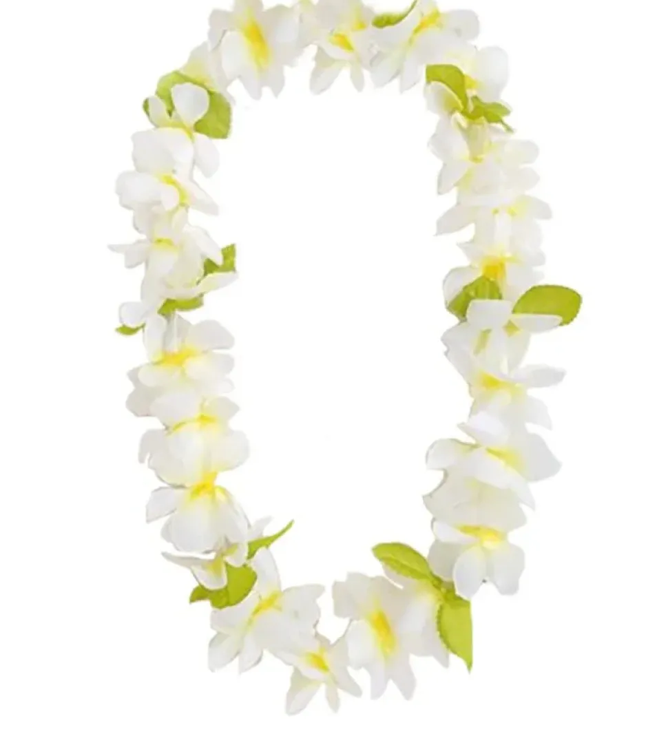 Yellow White Two-tone Flower Lei | 1ct